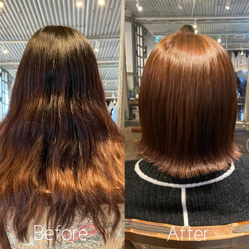 縮毛矯正とカラーは同時にしたらダメージするの!?鹿児島 美容室 サンティエ